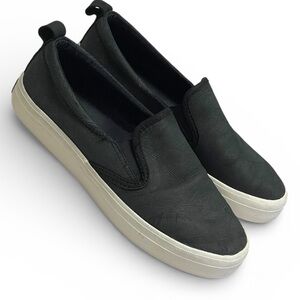 Sperry Crest Vibe Black Embossed Slip-On Women’s 7.5 Memory Foam Comfort Shoes